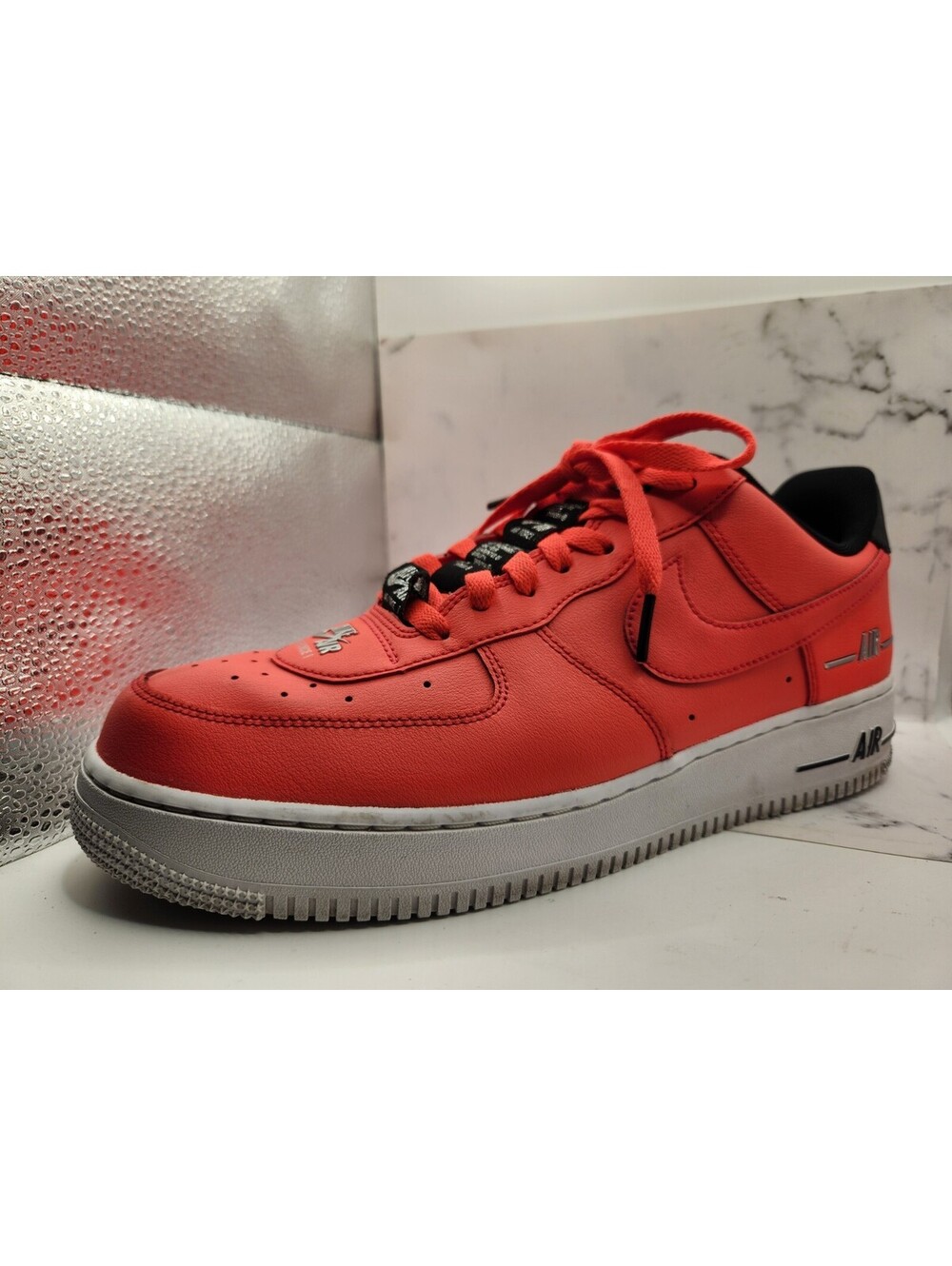 🔥Nike Air Force 1 LV8 Double Air Men’s Sz 10 Laser Crimson Red CJ1379-600 🔥